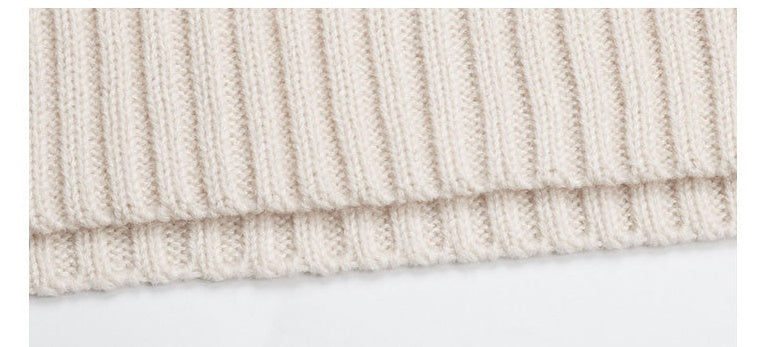 Solid Color One-line Neck Strapless Hollow Halterneck Sweater Dress